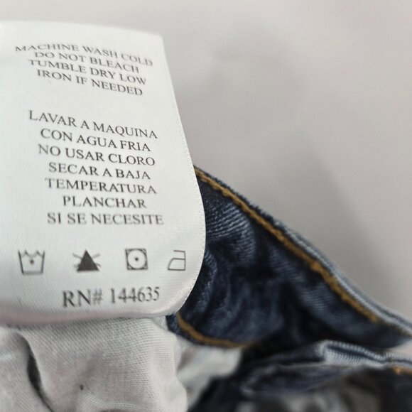 Kancan Blue Sun Moon Painted Distressed Raw Edge Jeans Waist 24 Size 1 - Picture 15 of 15